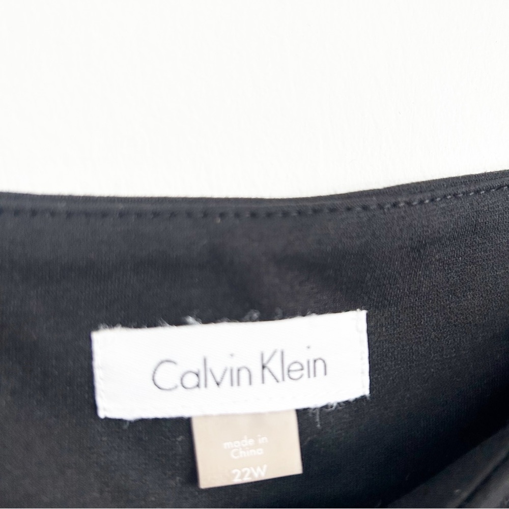 Calvin Klein Colorblock Black & White Paneled Sheath Dress Size 22W - Picture 3 of 5